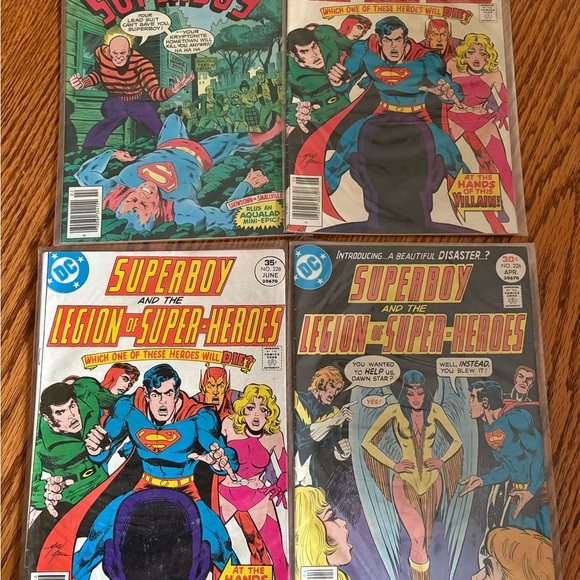 DC Comics Other - Superboy and the Legion of Super-Heroes Vintage Comic Lot of Four